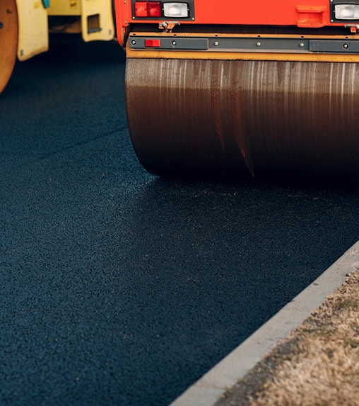 pavage Pose d'asphalte